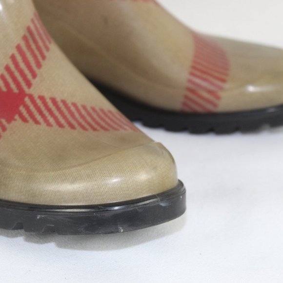 BURBERRY Ladies Check Rain Boots US 7/ EU 37 - Picture 3 of 6